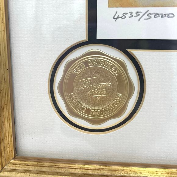 Emmett Kelly Clown Circus Collection Framed Lithograph Signed Art Print 13"x17" - Picture 3 of 10